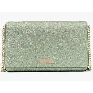 kate spade Sparkling Mint Green Envelope Crossbody with Gold Chain